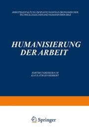 Cover von Humanisierung der Arbeit