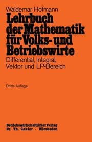 Cover von Lehrbuch der Mathematik für Volks- und Betriebswirte