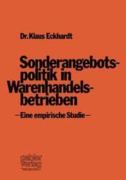Cover von Sonderangebotspolitik in Warenhandelsbetrieben