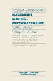 Cover von Allgemeine Betriebswirtschaftslehre