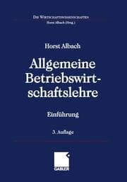 Cover von Allgemeine Betriebswirtschaftslehre