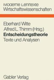 Cover von Entscheidungstheorie