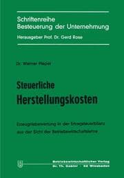 Cover von Steuerliche Herstellungskosten