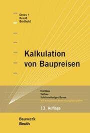 Cover von Kalkulation von Baupreisen