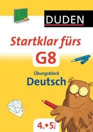 Cover von Startklar fürs G8 - Übungsblock Deutsch