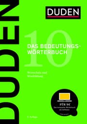 Cover von Duden - Das Bedeutungswörterbuch