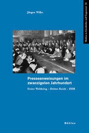 Cover von Presseanweisungen im zwanzigsten Jahrhundert