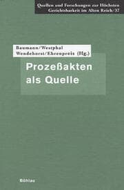 Cover von Prozeßakten als Quelle
