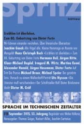 Cover von Erzählen ist Überleben. Zum 80. Geburtstag von Dieter Forte
