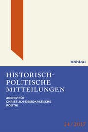 Cover von Historisch-Politische Mitteilungen