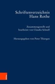Cover von Schriftenverzeichnis Hans Rothe