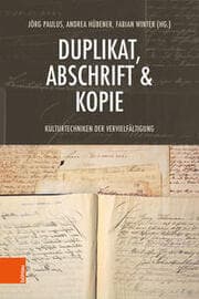 Cover von Duplikat, Abschrift & Kopie