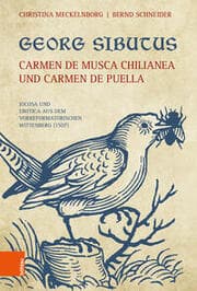 Cover von Georg Sibutus: Carmen de musca Chilianea und Carmen de puella