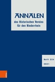 Cover von Annalen des Historischen Vereins für den Niederrhein 224 (2021)