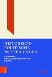 Cover von Historisch-Politische Mitteilungen