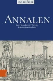 Cover von Annalen des Historischen Vereins für den Niederrhein 225 (2022)