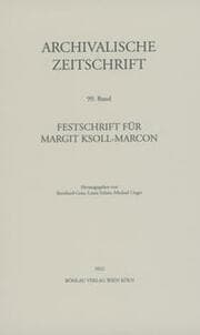 Cover von Archivalische Zeitschrift 99 (2022)