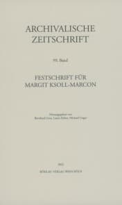 Cover von Archivalische Zeitschrift 99 (2022)