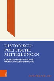 Cover von Historisch-Politische Mitteilungen