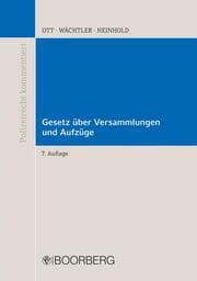 Cover von Gesetz ber Versammlungen und Aufzge (Versammlungsgesetz)