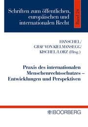 Cover von Praxis des internationalen Menschenrechtsschutzes - Entwicklungen und Perspektiven