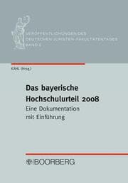 Cover von Das bayerische Hochschulurteil 2008