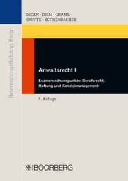Cover von Anwaltsrecht I