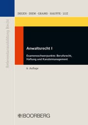Cover von Anwaltsrecht I