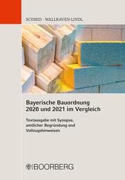Cover von Bayerische Bauordnung 2020 und 2021 im Vergleich