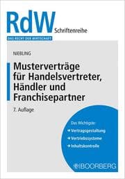 Cover von Musterverträge für Handelsvertreter, Händler und Franchisepartner