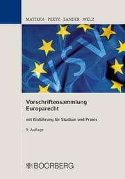 Cover von Vorschriftensammlung Europarecht