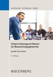 Cover von Unterrichtungsverfahren im Bewachungsgewerbe