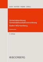 Cover von Gemeindeordnung, Gemeindehaushaltsverordnung Baden-Württemberg