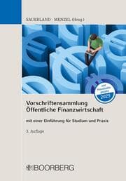Cover von Vorschriftensammlung Öffentliche Finanzwirtschaft