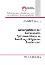 Cover von Wirkungsfelder der kommunalen Spitzenverbnde im handlungsfhig(er)en Bundesstaat
