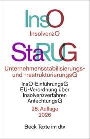 Cover von Insolvenzordnung/Unternehmensstabilisierungs- und -restrukturierungsgesetz