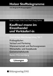 Cover von Holzer Stofftelegramme Baden-Württemberg - Kauffrau/-mann im Einzelhandel und Verkäufer/-in