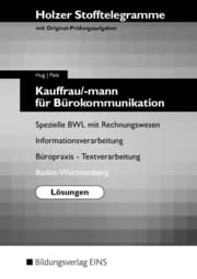 Cover von Holzer Stofftelegramme mit Original-Prüfungsaufgaben, BW