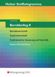 Cover von Holzer Stofftelegramme - Ausgabe für das Berufskolleg Baden-Württemberg