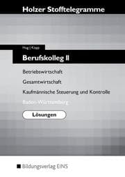 Cover von Stofftelegramm für das Berufskolleg II