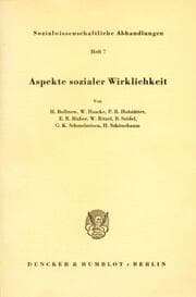 Cover von Aspekte sozialer Wirklichkeit.