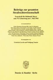 Cover von Beiträge zur gesamten Strafrechtswissenschaft.