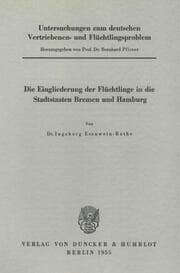 Cover von Untersuchungen zum deutschen Vertriebenen- und Flüchtlingsproblem.