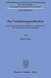 Cover von Das Versicherungsverbrechen.