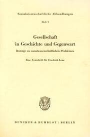 Cover von Gesellschaft in Geschichte und Gegenwart. Beiträge zu sozialwissenschaftlichen Problemen.