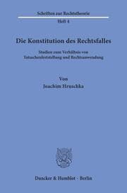 Cover von Die Konstitution des Rechtsfalles.
