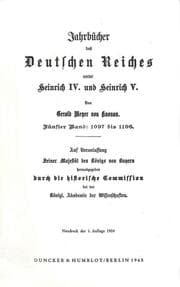 Cover von Jahrbücher des Deutschen Reiches unter Heinrich IV. und Heinrich V.