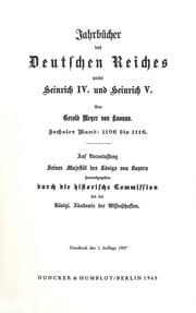 Cover von Jahrbücher des Deutschen Reiches unter Heinrich IV. und Heinrich V.