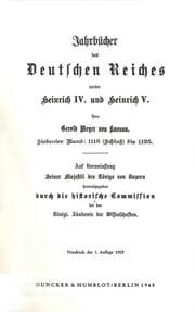 Cover von Jahrbücher des Deutschen Reiches unter Heinrich IV. und Heinrich V.