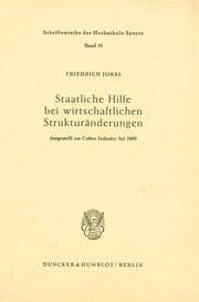 Cover von Staatliche Hilfe bei wirtschaftlichen Strukturänderungen,